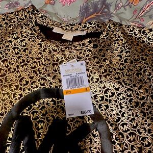 Michael kors top blouse golden party
